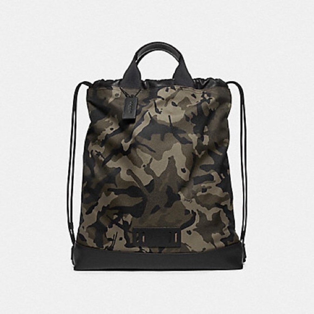 NEW ‼️ COACH MEN TERRAIN DRAWSTRING BACKPACK CAMO